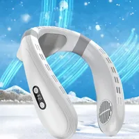 New Portable Neck Fan 5200mAh Neck Air Conditioner Rechargeable Semiconductor Cooling  Fan Outdoor Personal Fan Wearable Cooler