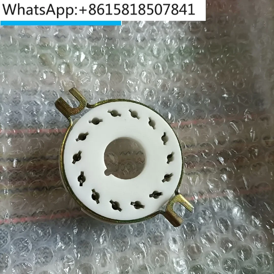 10pcs  Fourteen pin 14 pin ceramic tube socket 13SJ38J 7SJ32J/8SJ29J/8SJ31J oscilloscope tube socket