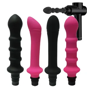 Adaptateur de pistolet à fascia pour masturbateur Attaches Massage Head to silicone Dildo Sex Toys for Women Vibrateurs Pénis 8 meilleurs adaptateurs de machine à gode en vente - No4