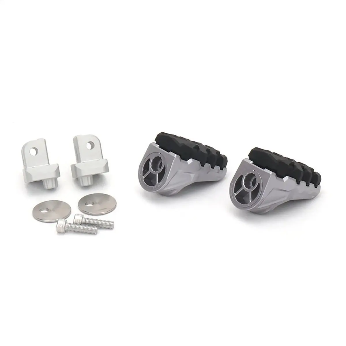 #87C Automotive Parts & Accessories,Motorcycle Front Footrest Foot Pegs Pedals for Moto Guzzi V85TT (Silver & Black)