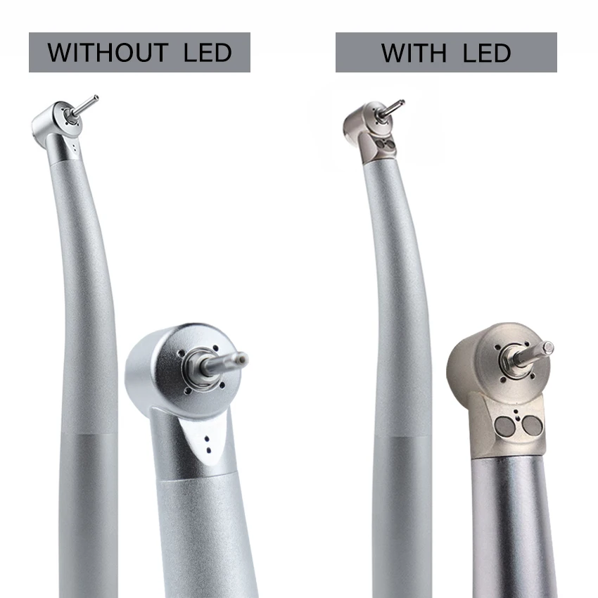 Handpiece dental para crianças, Cabeça pequena, LED duplo, Mini cabeça, Alta velocidade, Laboratório dental, Botão, Ferramentas de odontologia