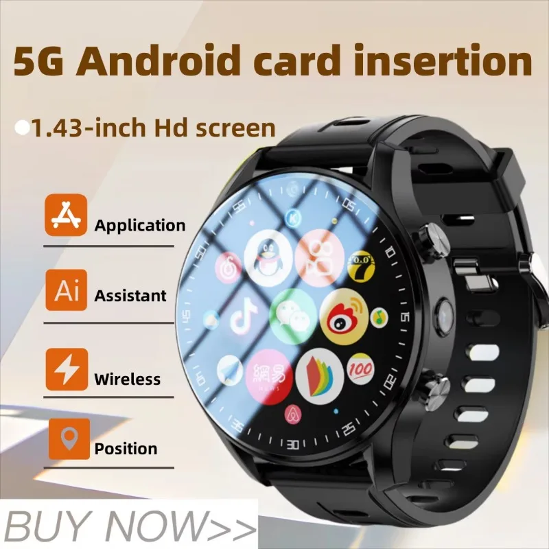 

A7 Dual Camera Video Call Step Tracker 128G 4G Smart Watch SIM Card with Wifi GPS Waterproof Google Play Store