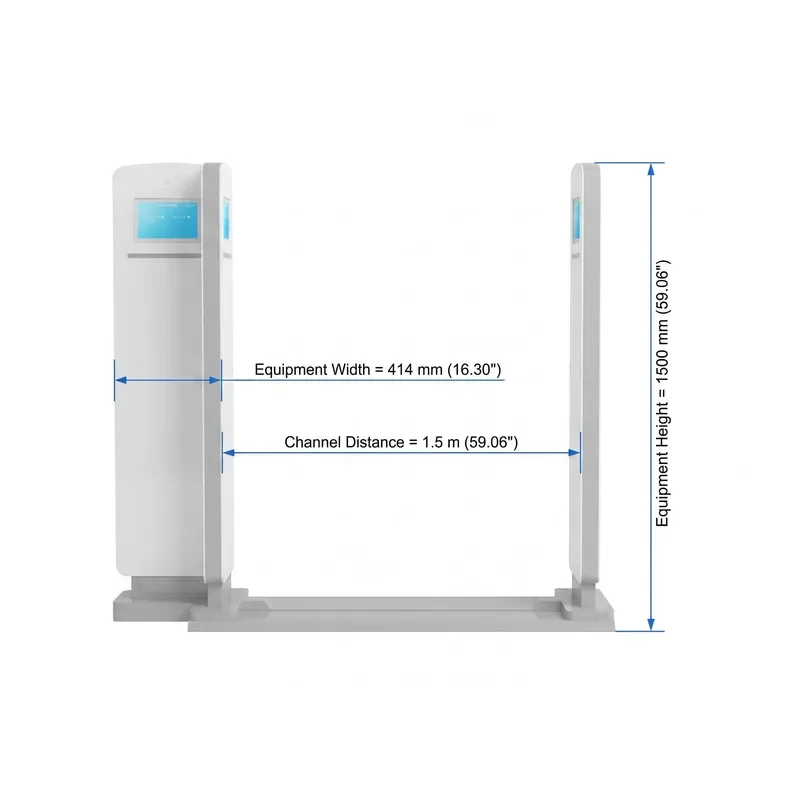 HAUMR Library RFID Security Gate EAS Theft Library Book Detector Hf RFID Library Alarm Security Management System