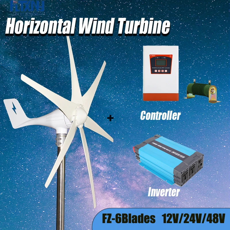 10KW  Wind Turbine Generator 12V 24V 48V DC 220v AC Home System Free Green Alternative Energy Solar Panels Home Energy Solutions