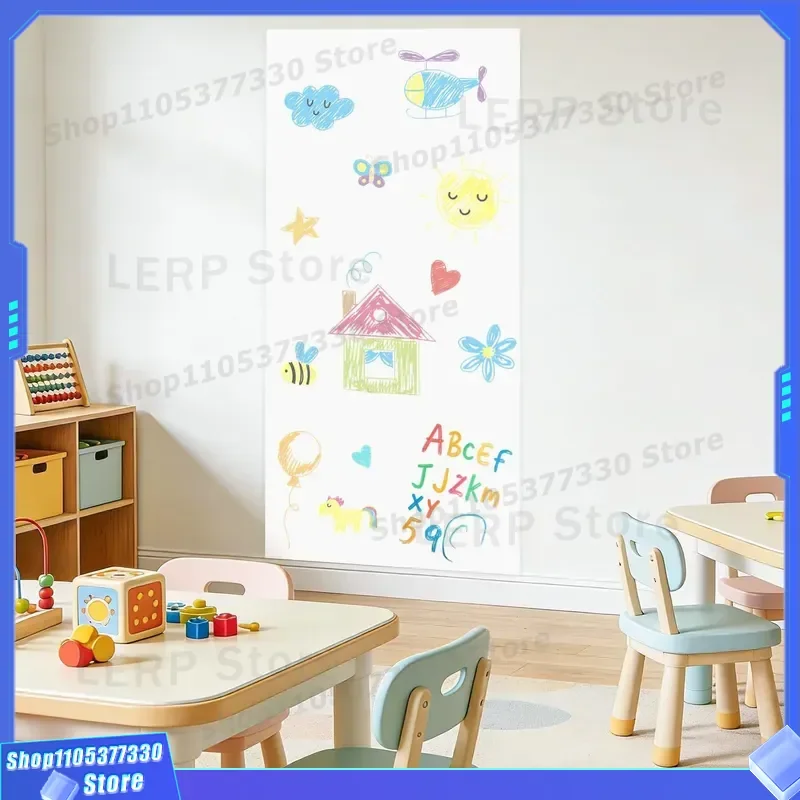 Removable Magnetic Soft Whiteboard Wall Sticker for Pets Reusable Writing Surface Erasable Message Board Home Office Decor