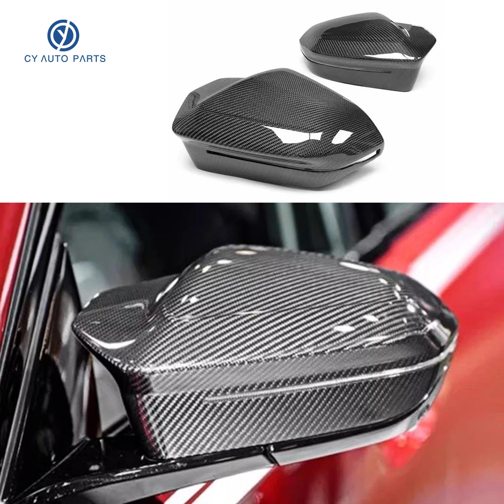 Dry Carbon Fiber Ox Horn Style Side Rearview Mirror Cover For BMW 5 Series G60 2024