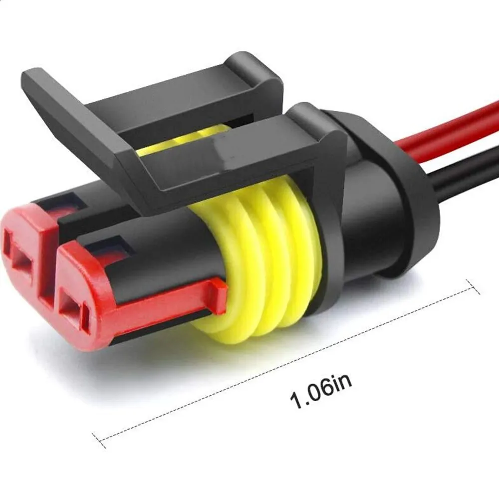 2Pin Way 16AWG Male & Female Waterproof Electrical Connectors Plug Socket Kit 1.5mm Series Terminal Connector-10/5 Pack