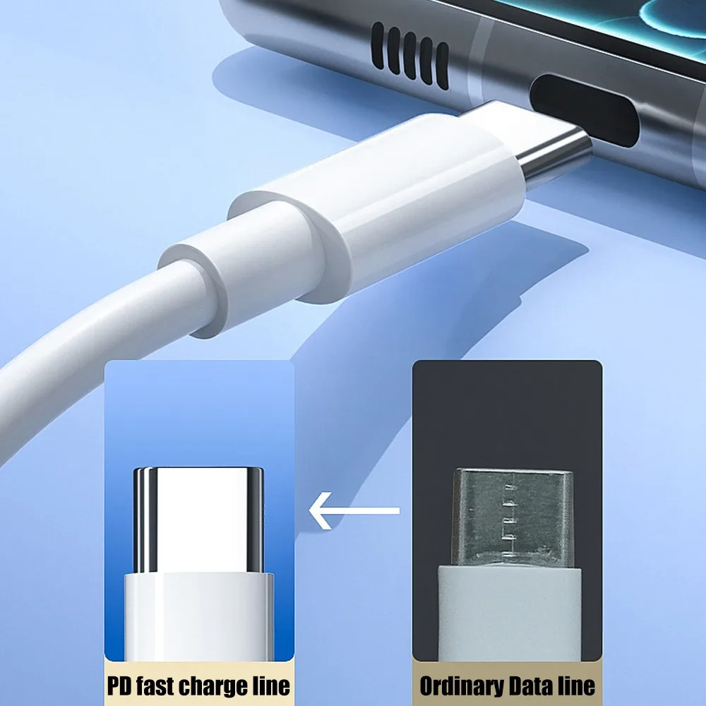 100W 60W PD Type C to Type-C Cable Fast Charge Data Cable For Macbook iPad iPhone Huawei Samsung Xiaomi  USB C to C Data Line