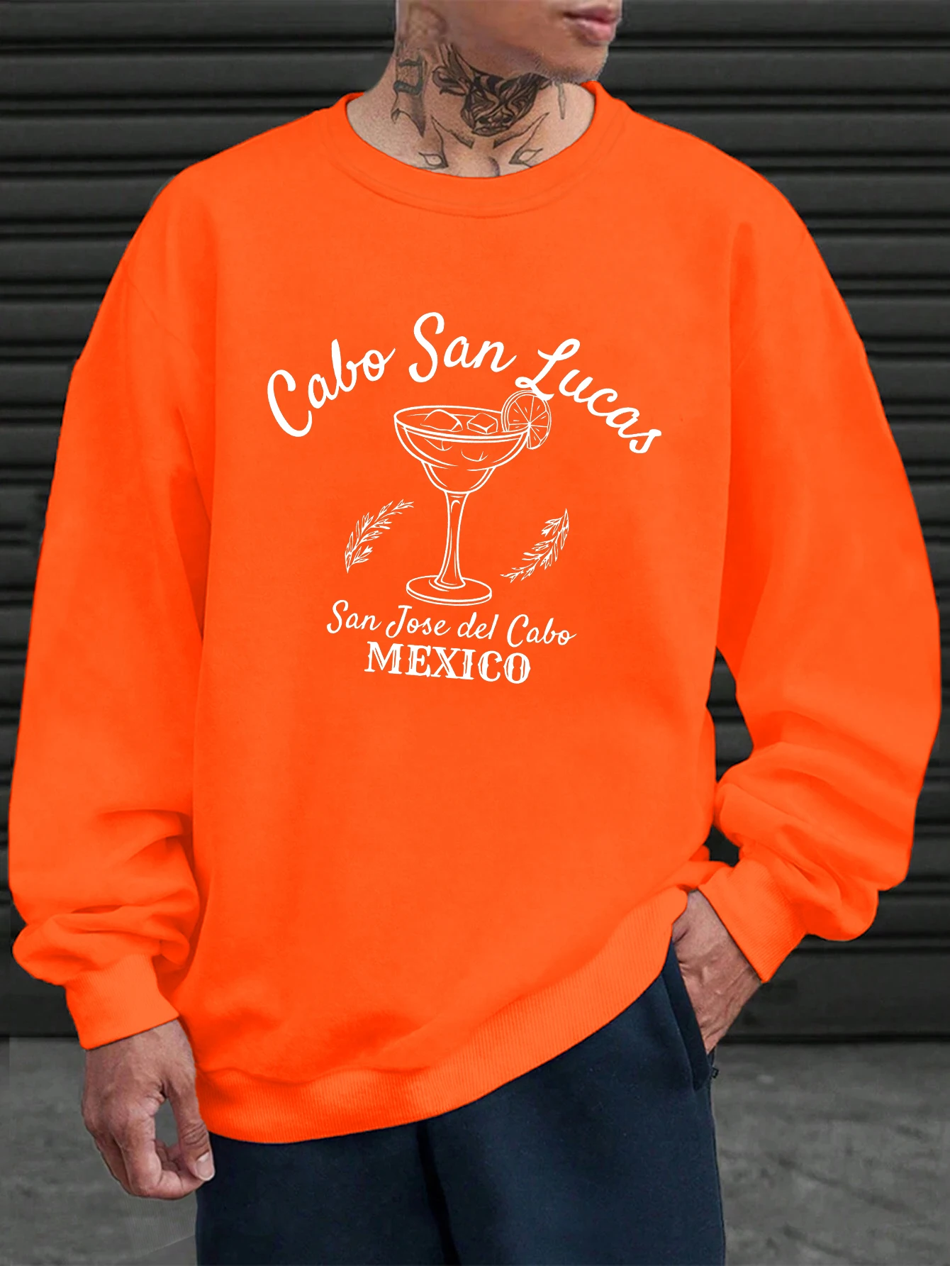 كابو سان لوكاس المكسيك مطبوعة رجالي البلوز خمر ملابس فضفاضة الشارع عارضة السترة الصوف لينة رياضية للجنسين