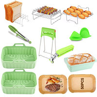 Air Fryer Accessories Set for  Ninja Foodi Max Dual Zone Air Fryer AF400EU/AF300EU/AF451EU  With Silicone Air Fryer Mold Baking