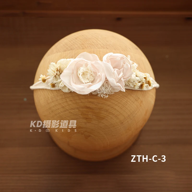 Newborn Photography Props Infant Headwear Baby Heaband With Portable Box Adjustable Flower Headband Studio Baby Photo Accessory