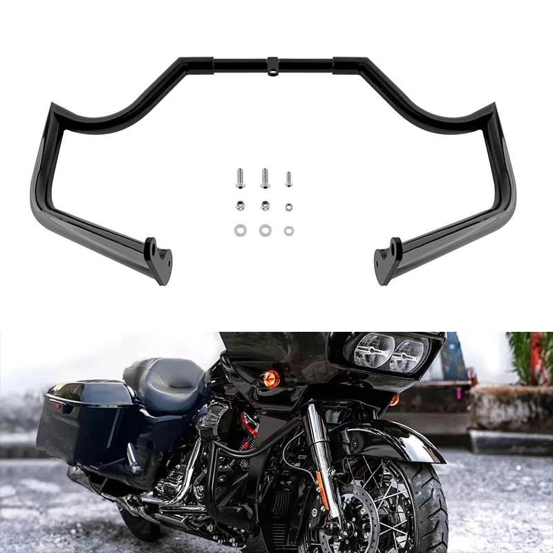 

Motorcycle Front Engine Guard Crash Bar Protection Bumper Sharp Angle Style Accessories For Harley Softail Street Bob 2018-up