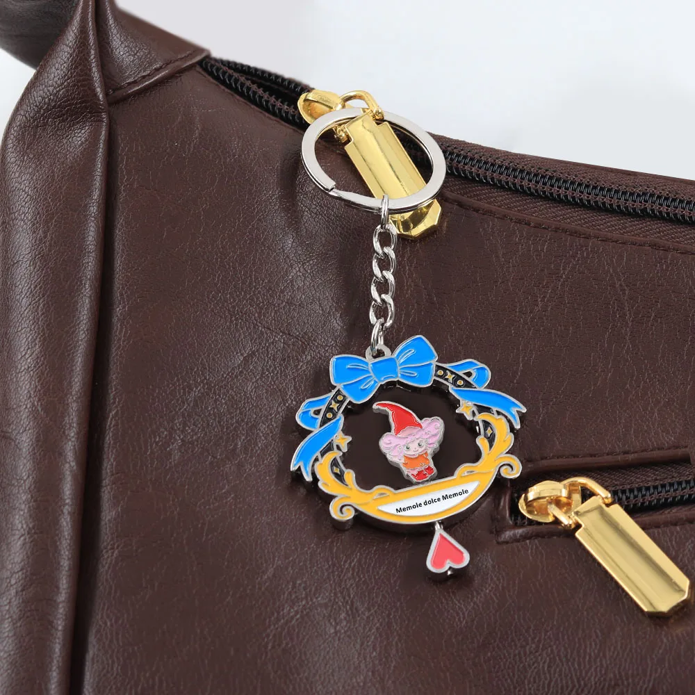 Memole Blumenkranz-Schleife Drehbarer Schlüsselanhänger Niedlicher Anime-Mädchen-Schlüsselring Retro-Rucksack-Accessoire Perfektes Geschenk für Freunde – Detail 9