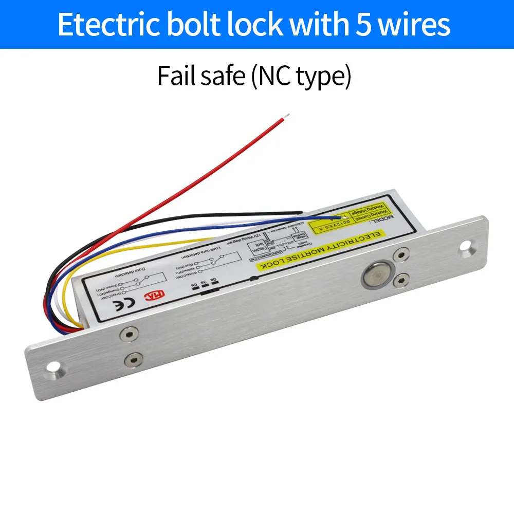 Elektroschloss, magnetischer Ausgang mit Zeitverzögerung, DC 12 V, ausfallsicher, sicher, Riegel-Einstecktürschloss, NC/NO, elektronisches Türschloss