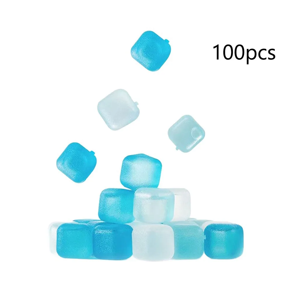 100pcs Reusable Plastic Ice Cubes PE Cooling Stones For Party Bar Commercial Home Use Fast Freezing Drink Gadgets