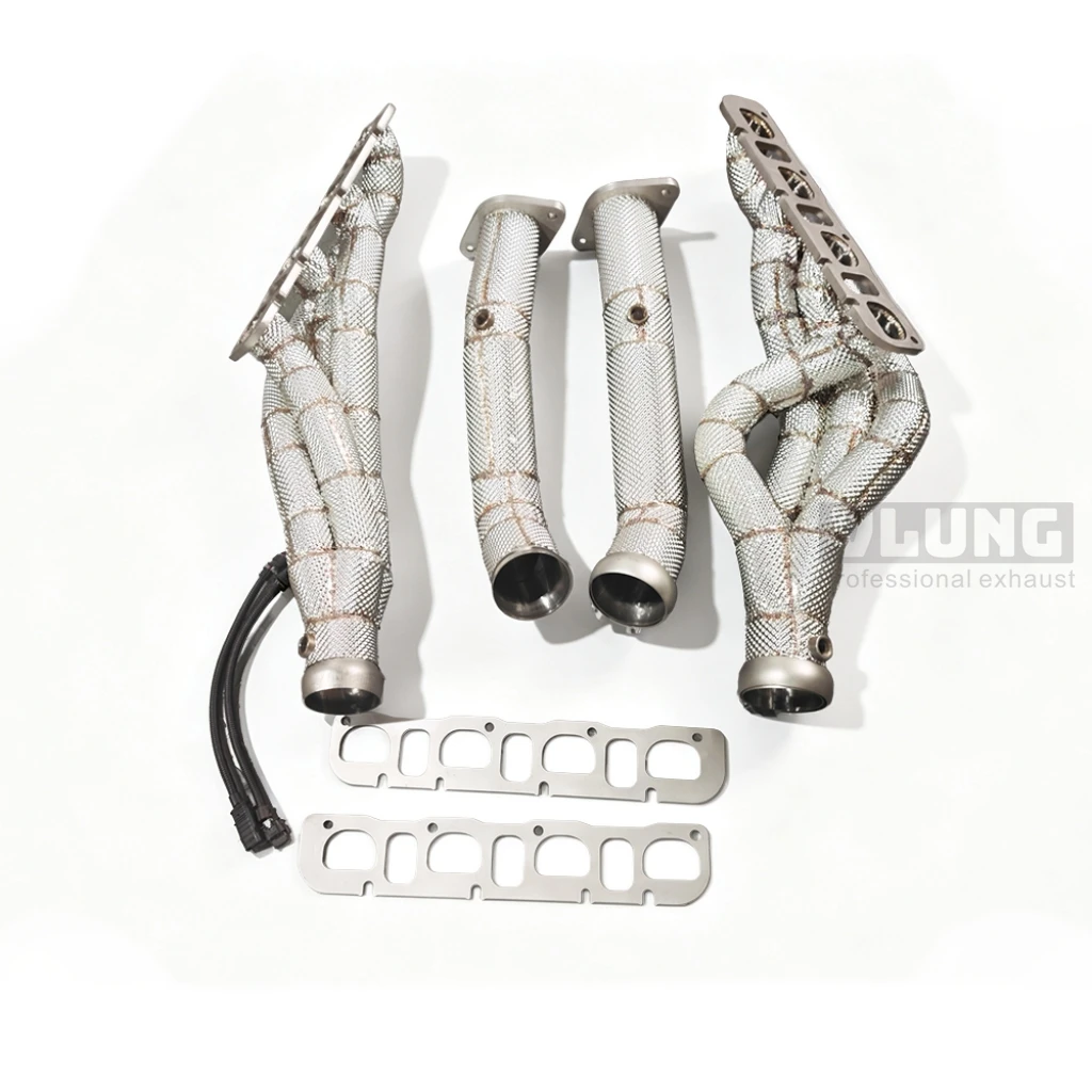 High Performance Stainless Steel Exhaust Manifold Header With Heat Insulation Layer for Jeep Grand Cherokee Trackhawk 6.2L V8