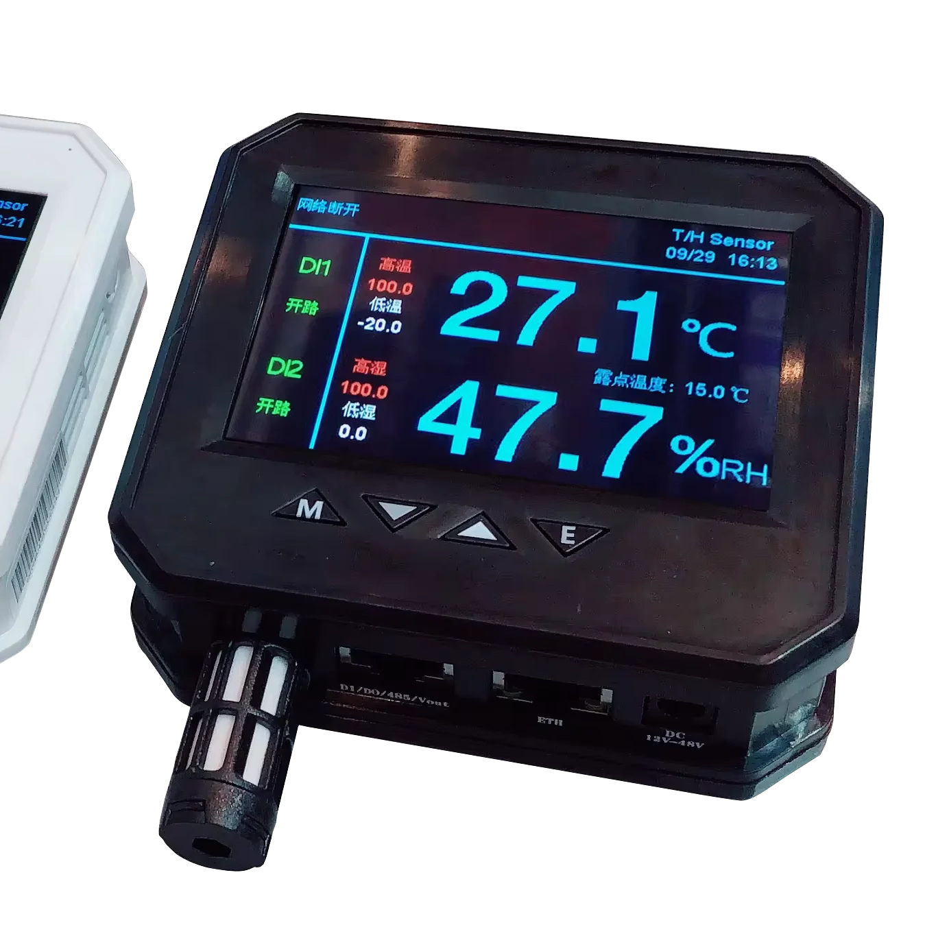 Registrador de datos de temperatura y humedad de red Ethernet Mobbus TCP/ UDP/ SNMP v1 v2/ MQTT