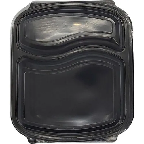 Foil Therm Two Compartment Plastic Food Container & Cover s