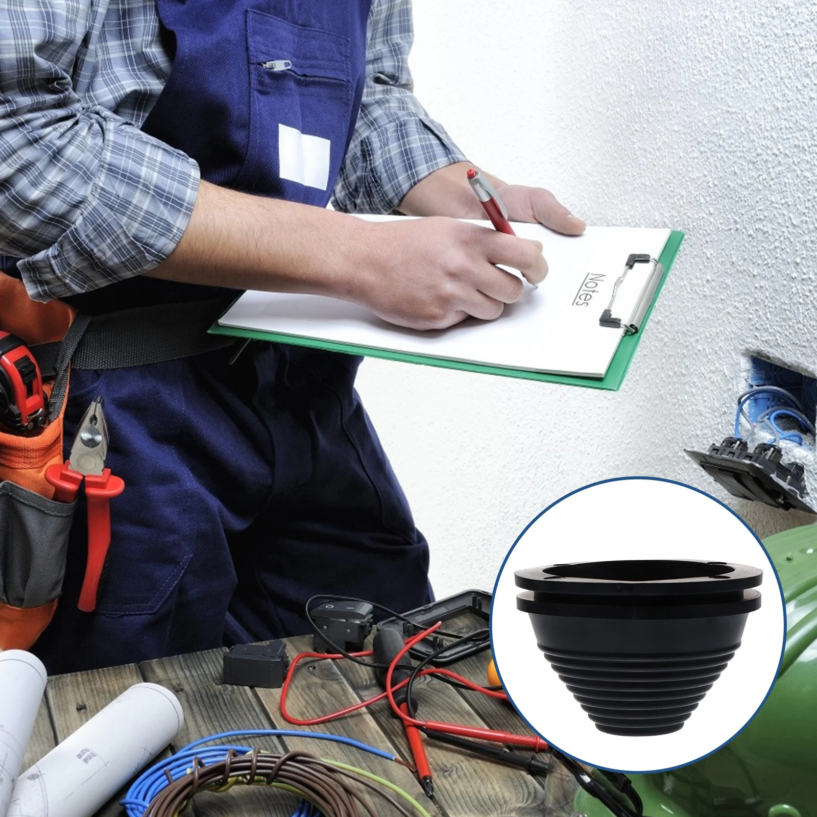 

1Set Tower Shaped Grommets Synthetic Rubber Wire Gasket Firewall Hole Plugs Black Flame Retardant Safe Wire Gasket