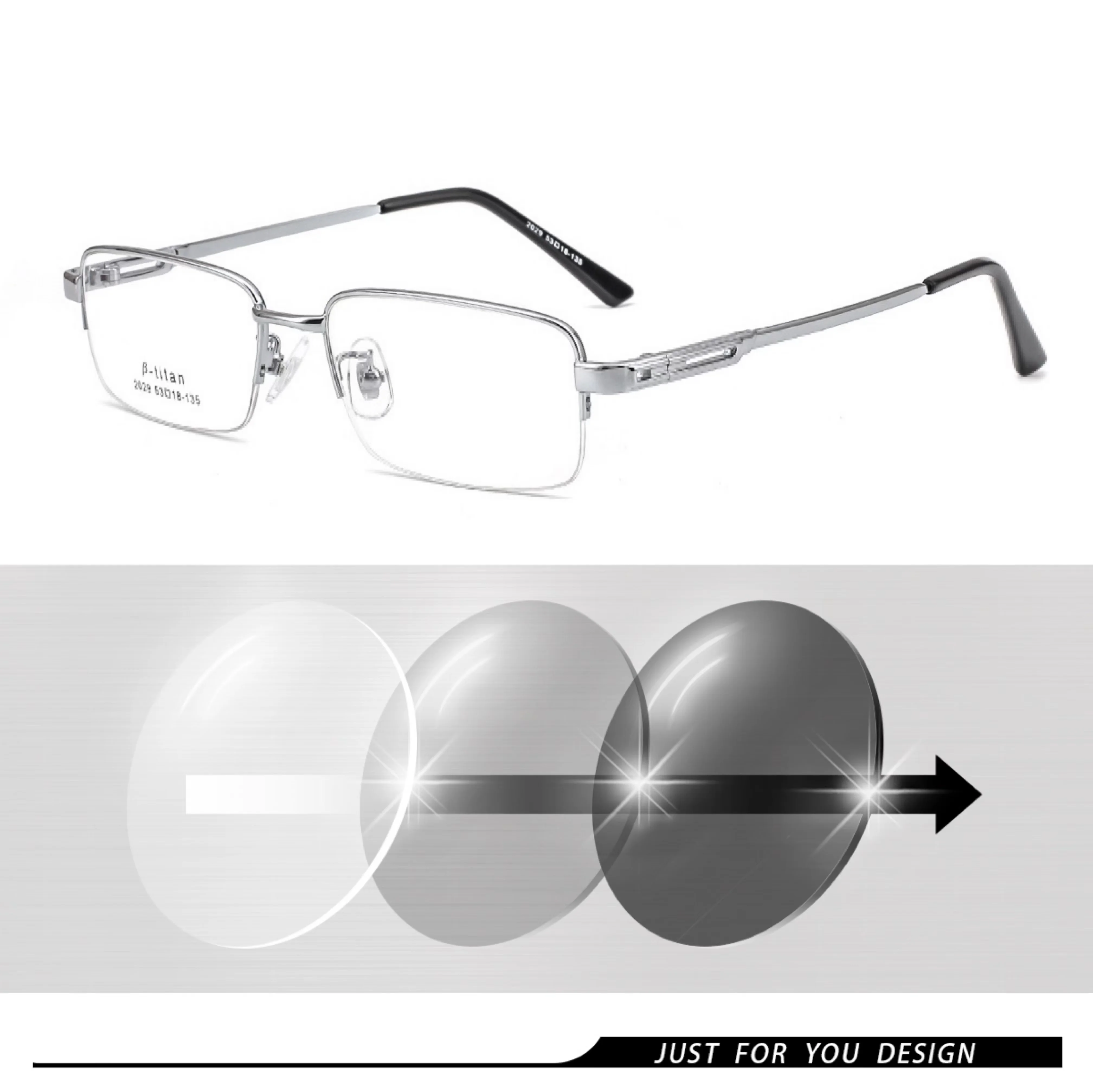Titanium Legering Meekleurende Bijziendheid Brillen Vrouwen Mannen Recept Bril Eyewear -0.5 -0.75 -1 -1.25 -1.5 -2 -2.5 Tot -6