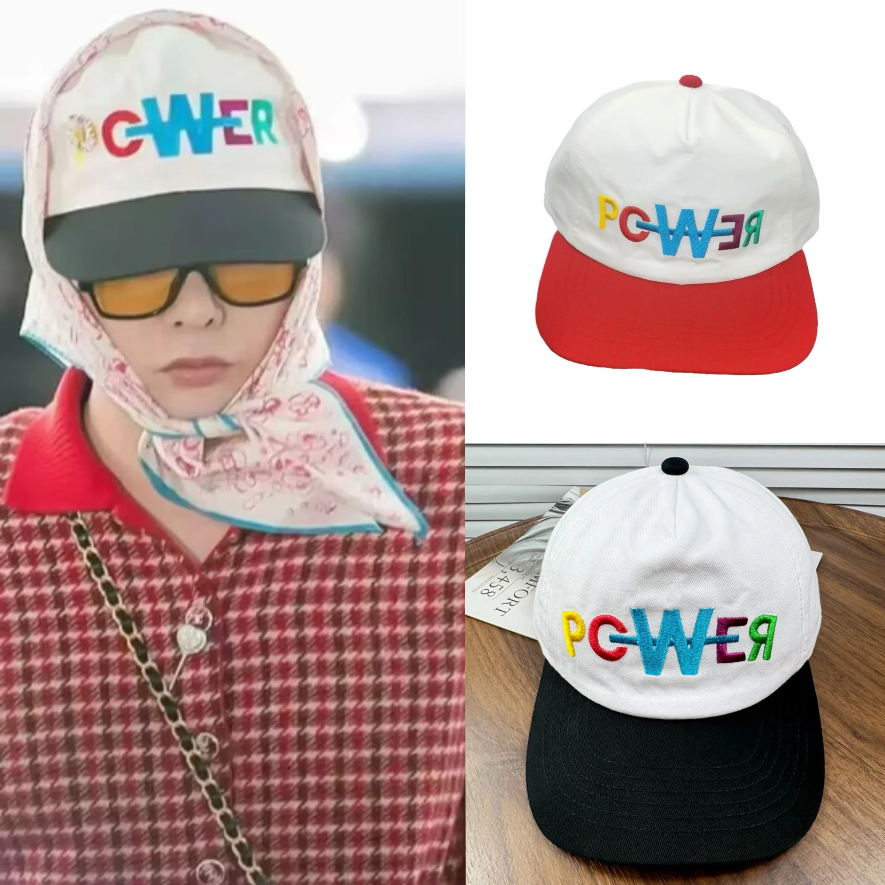 Kpop Idol Boy GD POWER Same Style Fashion Peaked Cap G-DRAGON High Quality Baseball Cap Accessorie Fans Collection Gifts