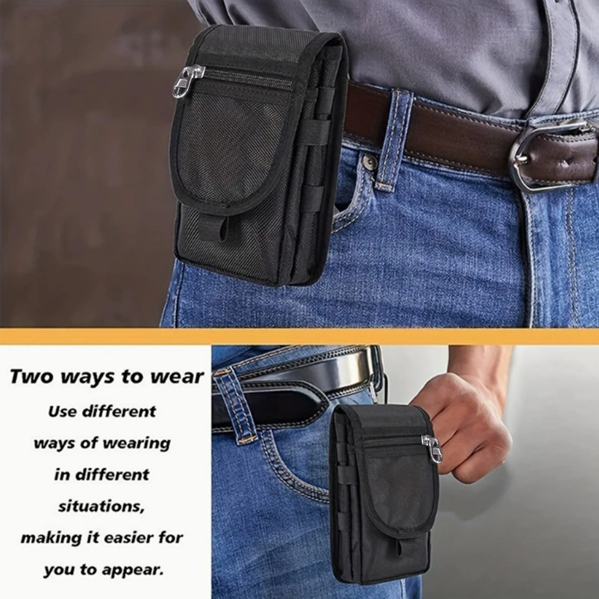 Mobile Phone Bag, Casual Waist Bag, Pen Insertion Bag, 6.3 Inch Flip Top, Mobile Phone Waist Hanging Bag, Waist Bag, Mobile Phon
