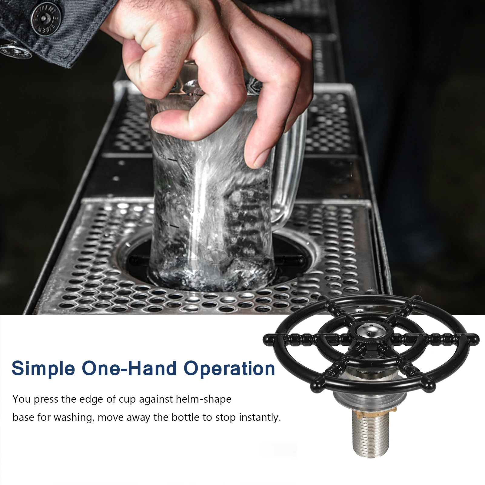 Glass Rinser Bar Glass Rinser Faucet Head Kitchen Sink Accessories for Beer Cup Glass Bottle