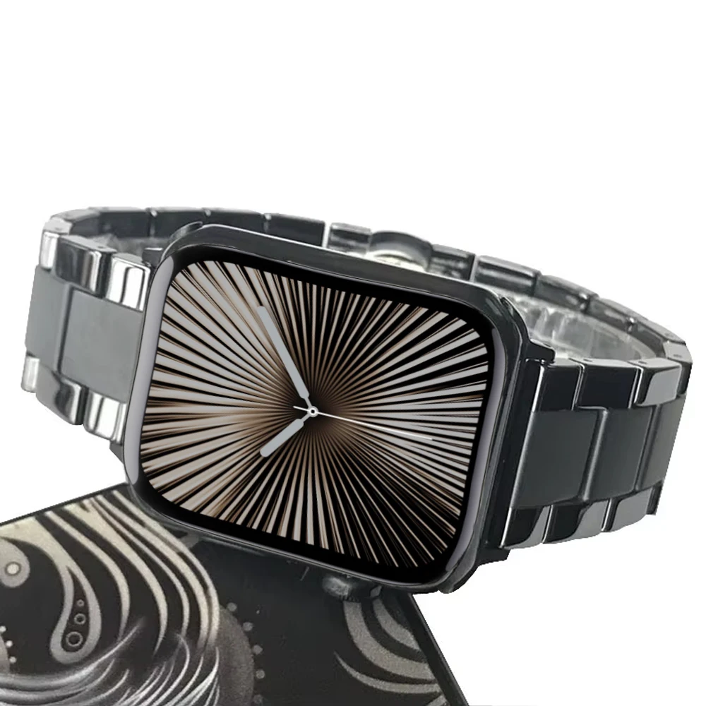 Frosted ceramic strap For Apple watch Ultra 3 2 1 49mm 10 11 42mm 46mm 9 8 7 45mm 41mm Luxury Wristband iwatch 6 5 SE 44mm 40mm