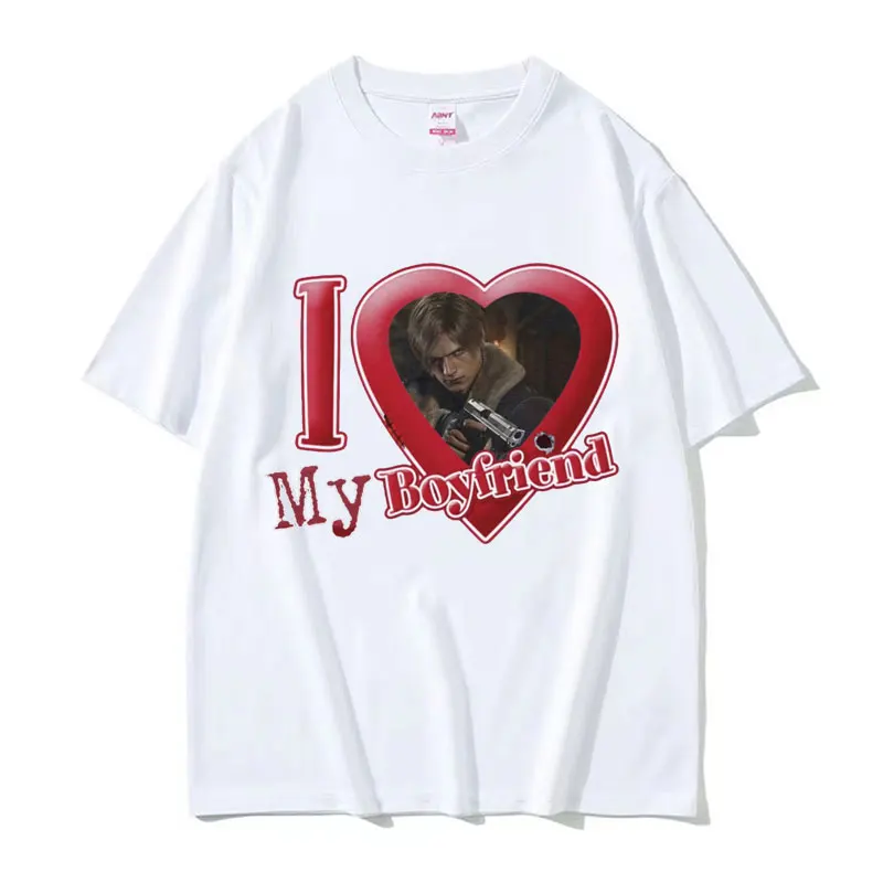 New Arrival Mens Clothes Tee Shirt Graphic T-Shirts Men Tshirt for Men Ropa Hombre Limited Leon S. Kennedy I Love My Boyfriend'