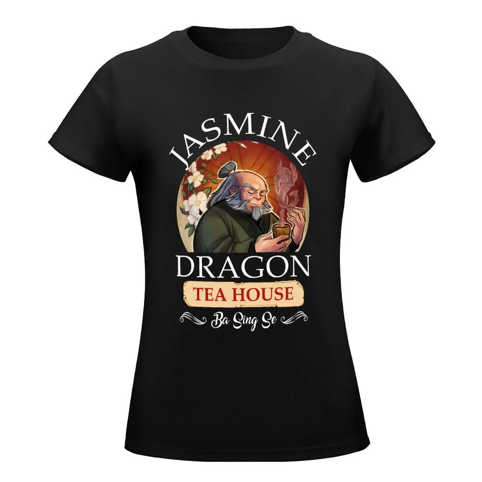 Jasmine Dragon Tea House Uncle Iroh Ba Sing Se T-Shirt oversized summer tops cute tops oversized workout shirts for Women