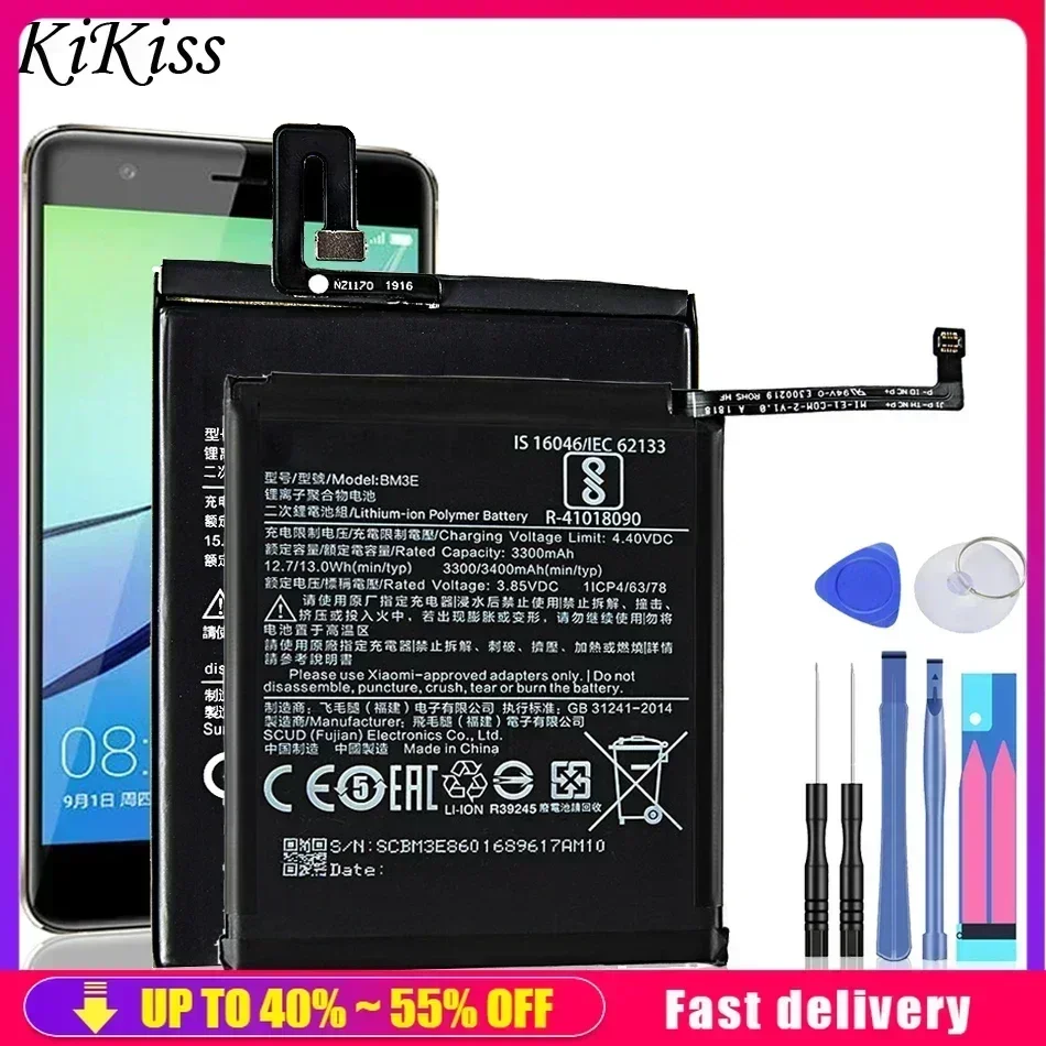 Battery For Xiaomi Xiao Mi Pocophone F1 Redmi Note 2 3 4 pro 3S 3X 4X 5 5A 5S 5X Plus BM46 BM47 BN31 BN41 BN43 BM4E