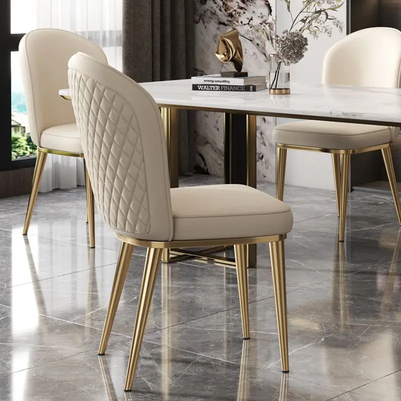 

Dining chair household light luxury Italian backrest stool Nordic high-end hotel chair