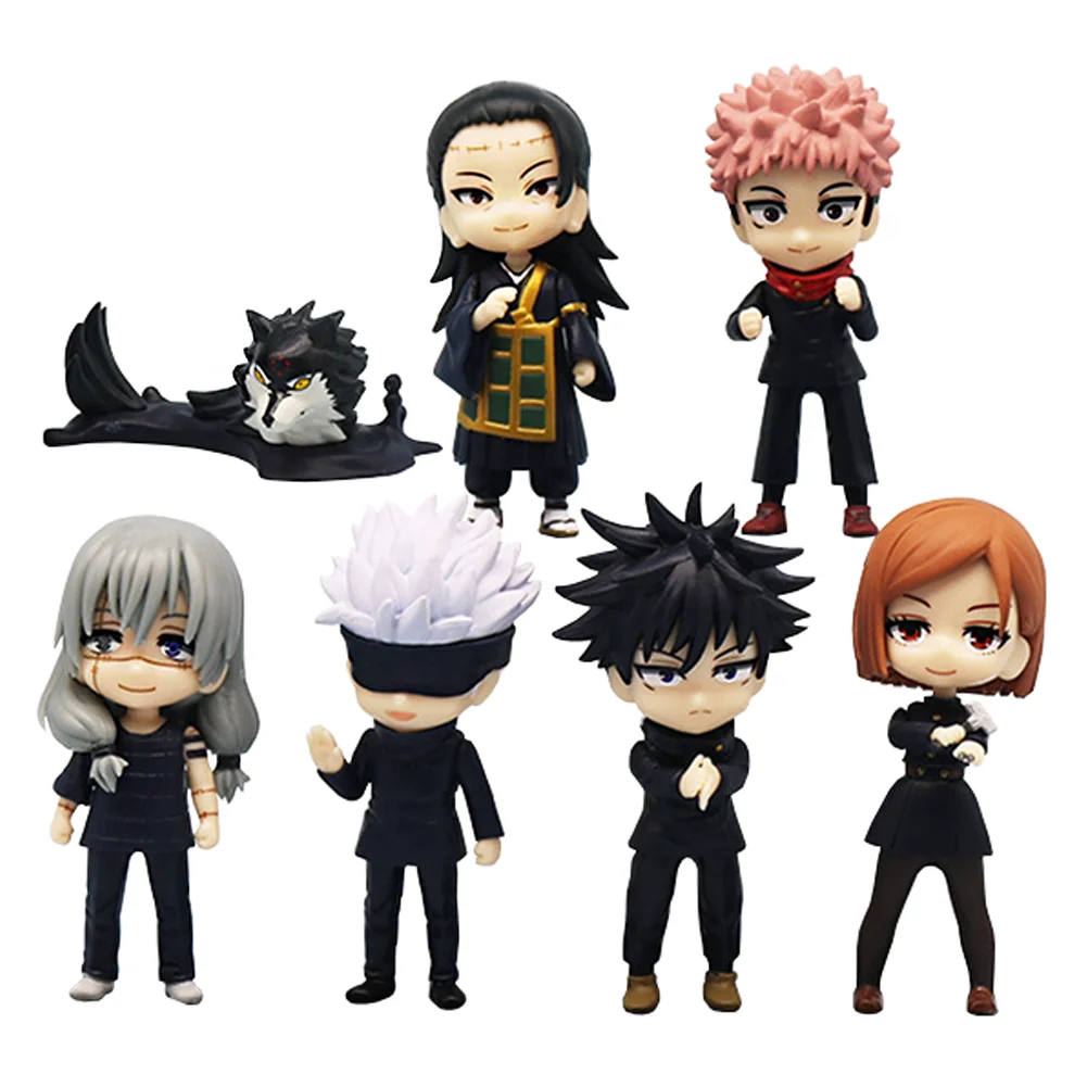 

7Pcs/set JJK gojo Anime Figure Itadori Yuji Geto Suguru Fushiguro Megumi Ryomen Sukuna Mahito Toys PVC Model Ornaments Kids Gift