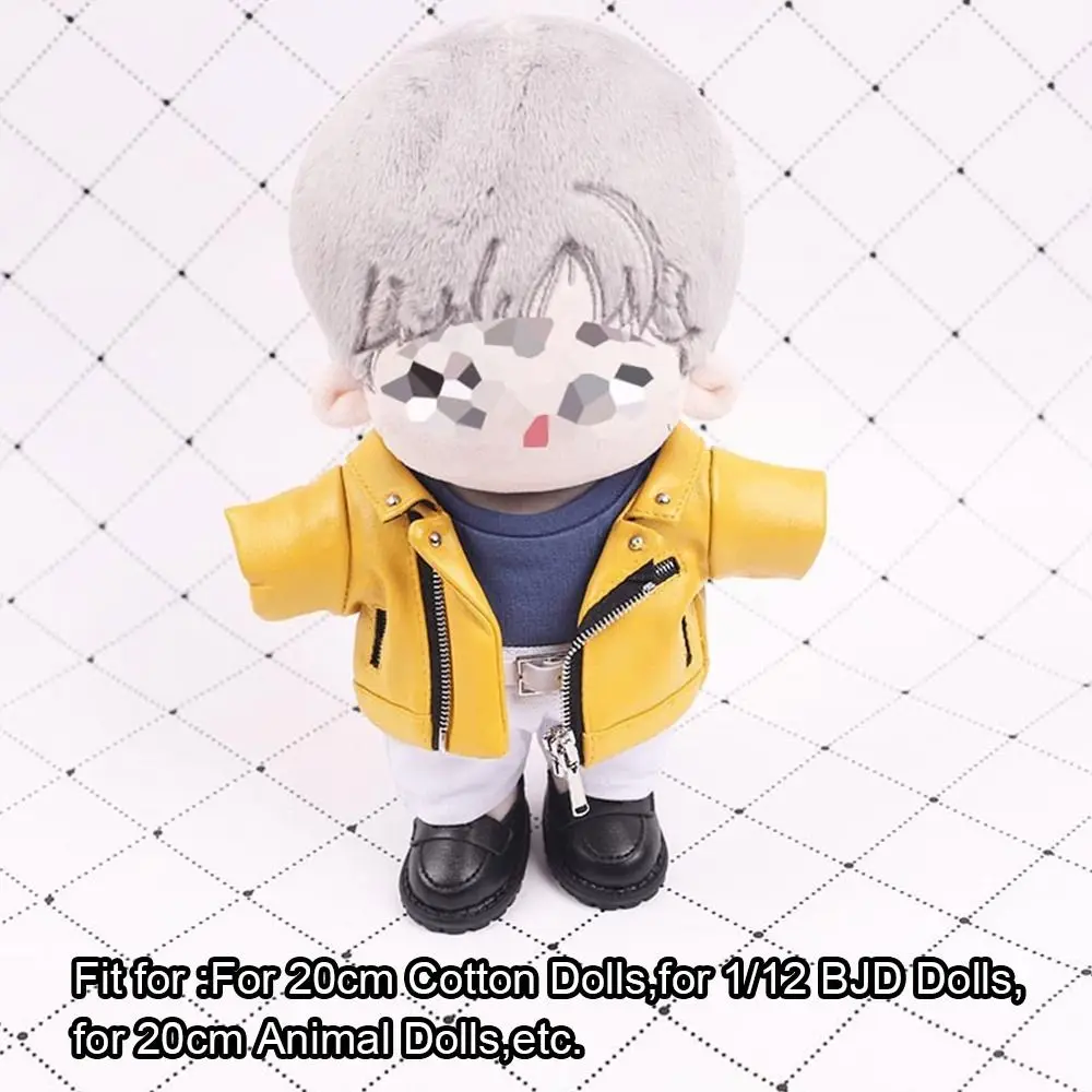 Tenues pour poupées BJD 1/12, accessoires, manteaux d'hiver, veste faite à la main, vêtements, hauts en cuir PU