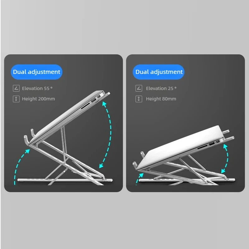 2026 For Macbook Laptop Stand Folding Adjustable Aluminum Computer Pc Tablet Stand Notebook Tablelaptop Holder Heat Dissipation