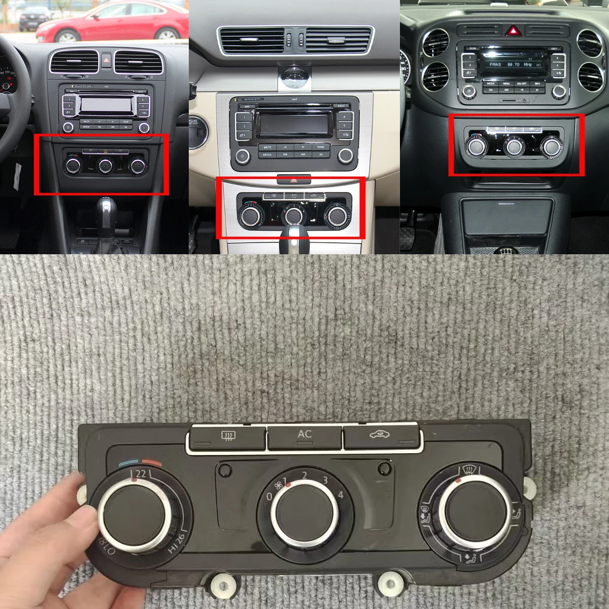 For Volkswagen Sagitar Magotan Golf 6 Tiguan Air Conditioner Switch （used Auto Parts）