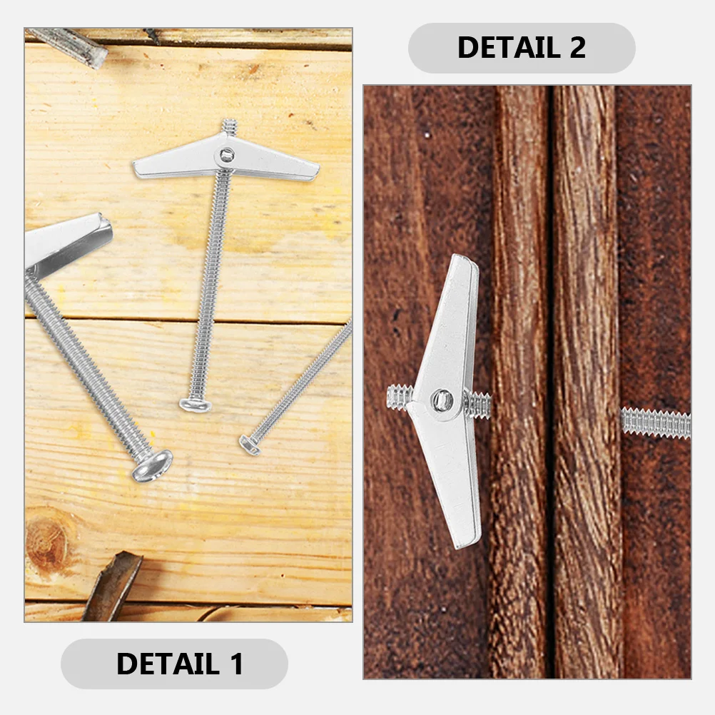 

1 Set Heavy Duty Steel Toggle Bolts 1/4 3/16 1/8 Inch Replacement Drywall Anchors For Hanging Heavy Items Hollow Wall