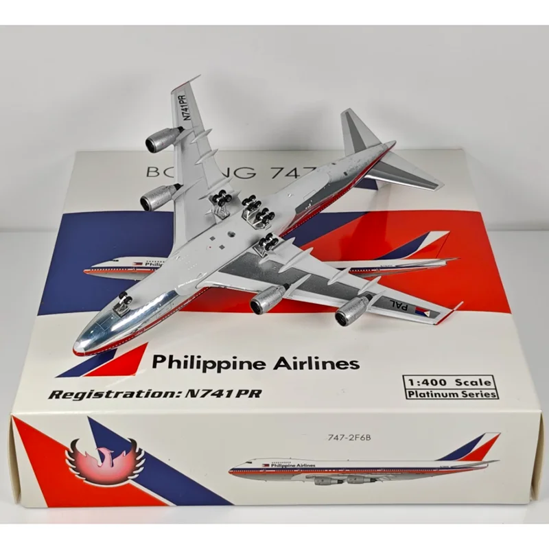 

Phoenix масштаб 1/400 Philippine Airlines B747-200 N741PR Di-cast модель самолета из сплава Коллекционный декоративный орнамент