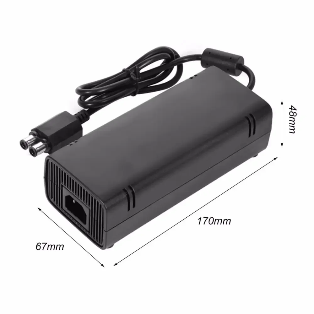 Adaptador de pared para consola XBOX 360 Slim, adaptador de CA, fuente de alimentación con Cable, enchufe para EE. UU., UE y Reino Unido