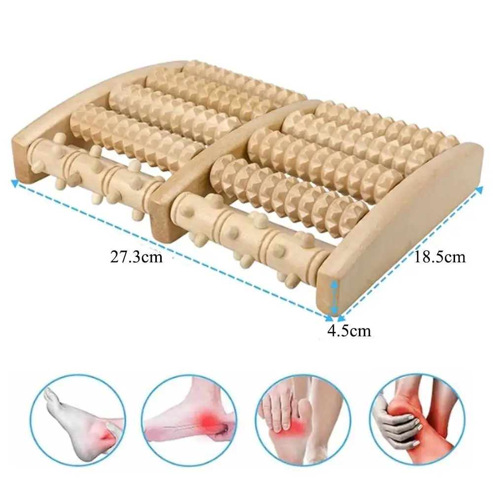 Rodillo de madera para relajación muscular, alivia la fatiga, dolor en el pie, herramienta para el cuidado de los pies, rodillo de masaje para pies, herramienta de relajación muscular Plantar