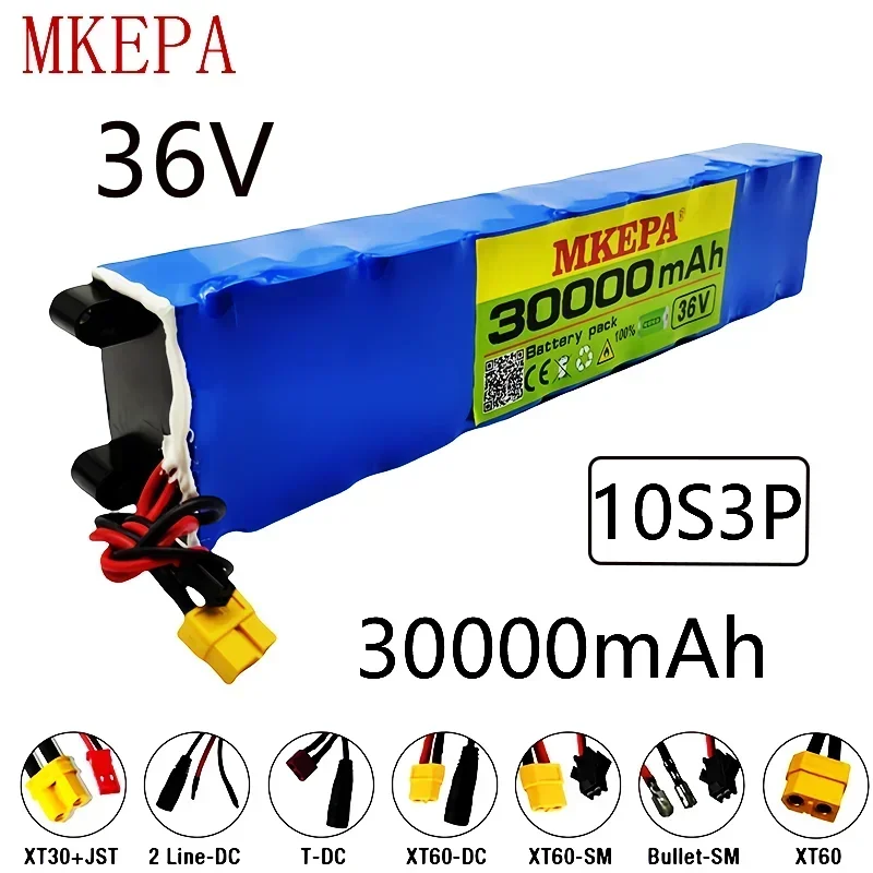 10S3P 36V 30000mAh 36v Electric  lpega Scooter Battery Pack 18650 Lithium M365 Electric Scooter 36V Battery Scooter