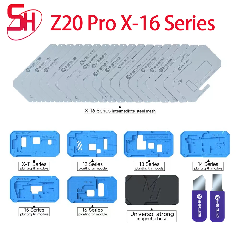 MiJing Z20 Pro Magnetic Stencil Fixture For iPhone X-16 17 PRO MAX