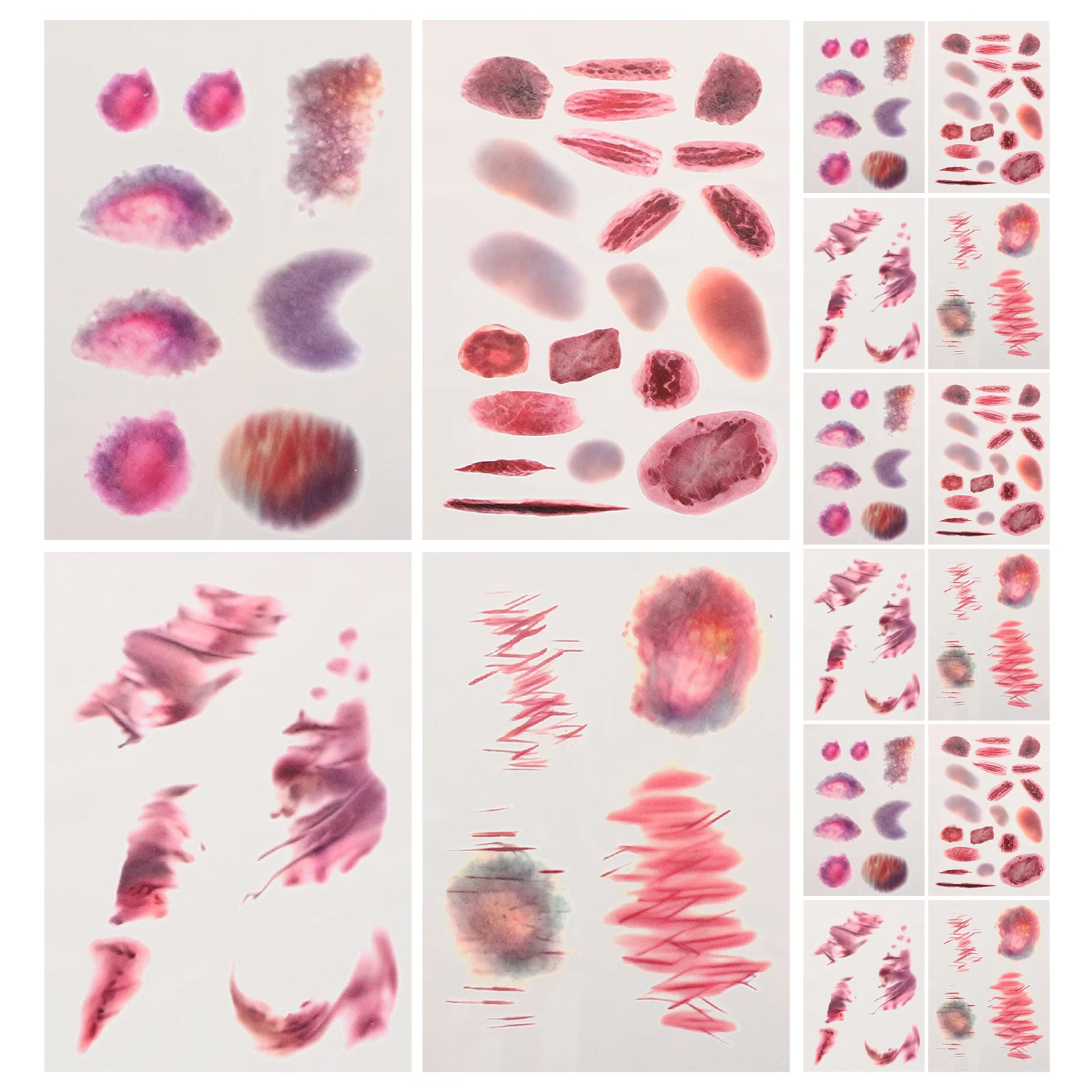

Realistic Scar Sticker Fake Wound Tattoo For Halloween Zombie Makeup Body Bruise Patches Temporary Skin Decals Costume