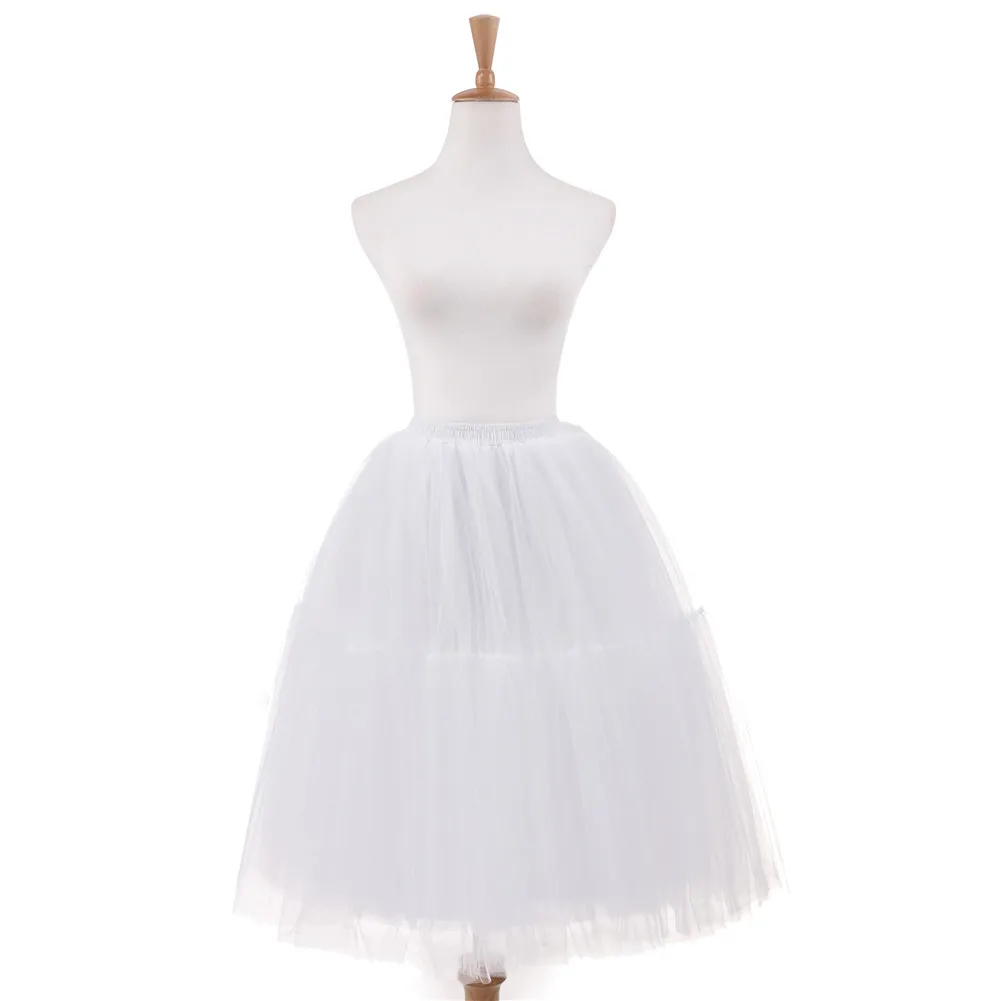 Rok Tutu dewasa Tulle 4 lapis gaun Petticoat mengembang gaun pesta dansa putri balet Jupon Sous jubah Mariage gaun Lolita