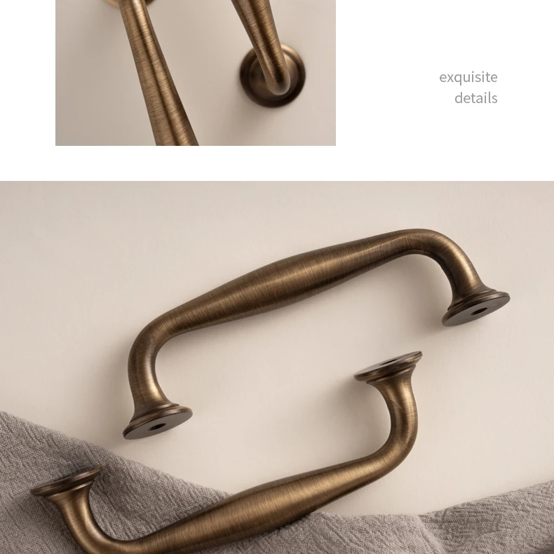 Antique brass cabinet handle and knob 16