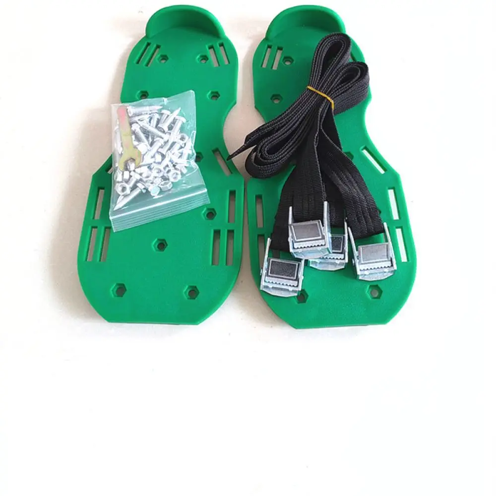 Aerating Lawn Spiked Shoes For Turf Care Green Gardening Tools Durable Plastic Base Breathable Soil Earth Hole Puncher