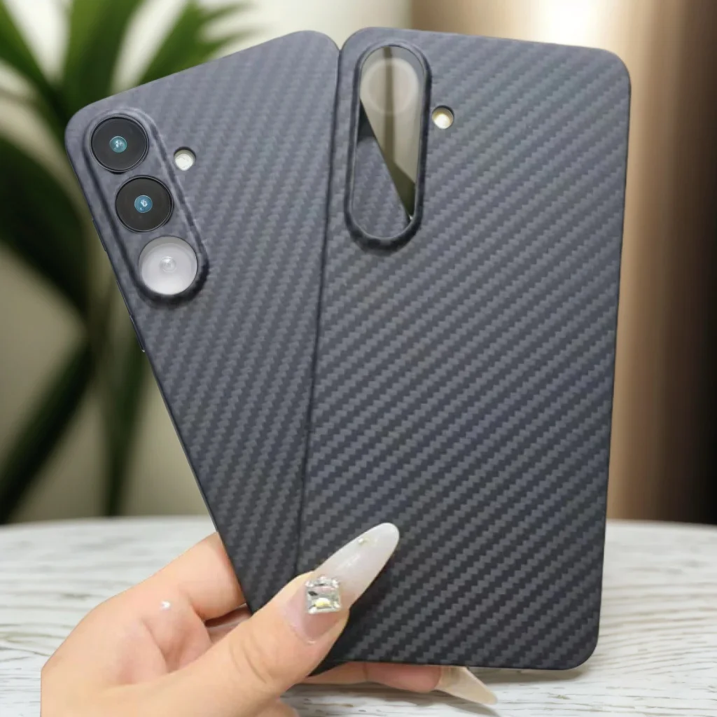 

Real Aramid Carbon Fiber Phone Case For Samsung Galaxy S24 FE Ultra-thin drop-resistant Camera Protective Cover S24fe Capa