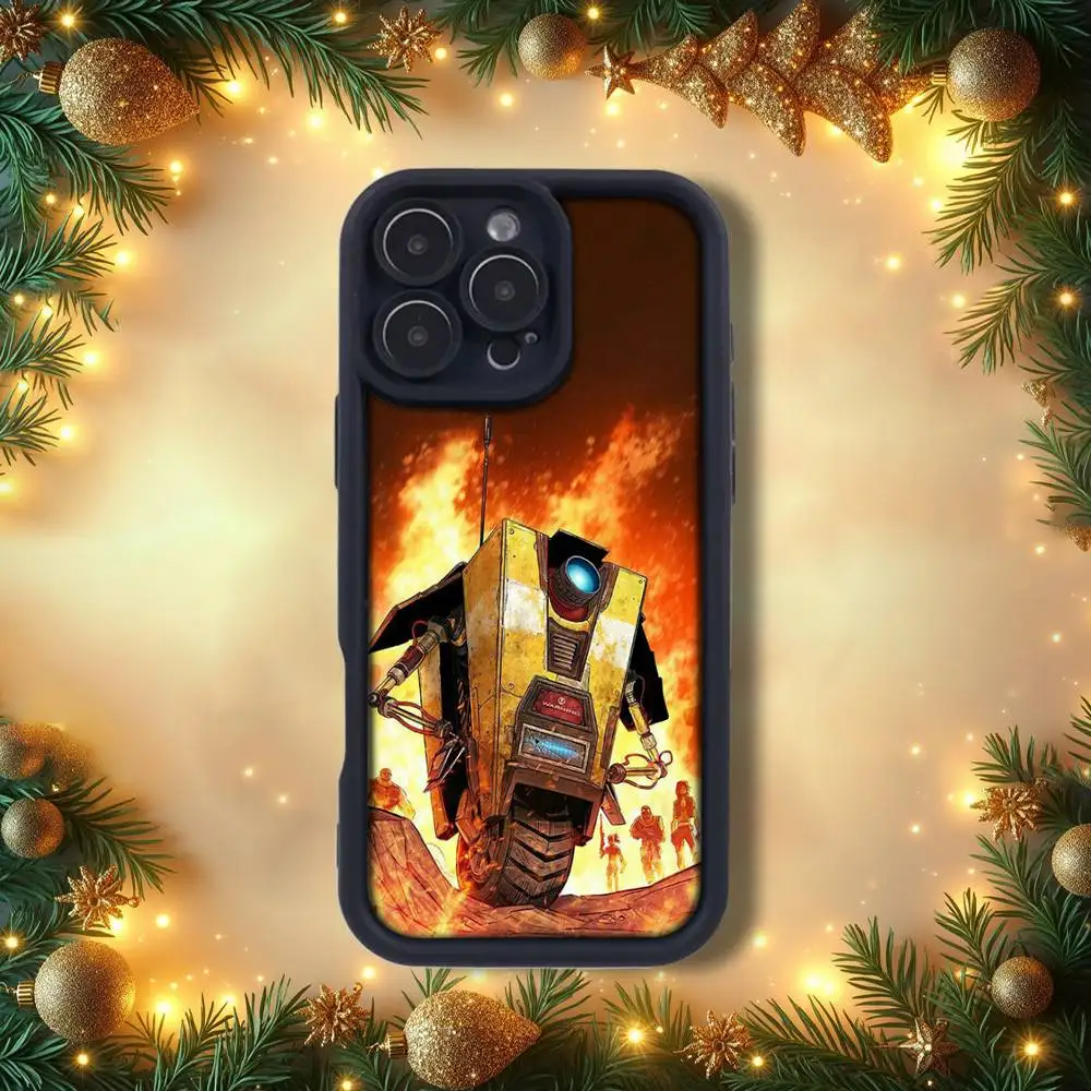 B-Borderlands C-Claptrap  Phone Case For iPhone 14,12,17,15,11,13,16,Pro,E,Plus,Max,Air,SE4 Soft Silicone Shockproof emery Back