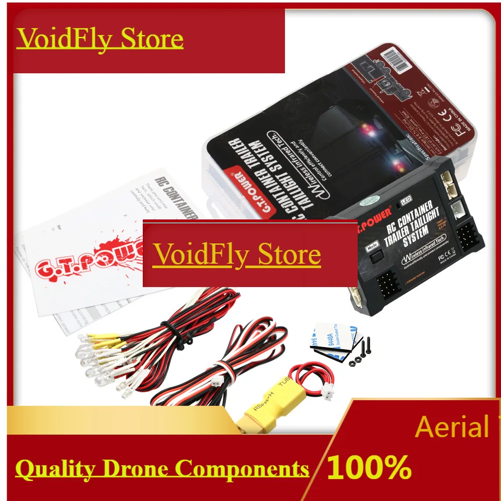 VoidFlyGT Power Container Trailer Taillight System Wireless Infrared For RC Container Truck Car