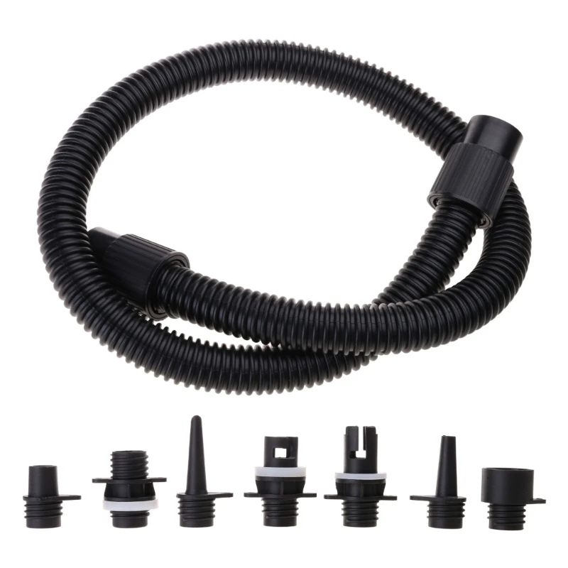 Paddle Board Pumps Adapter Hose Replacement Kayak Air Pumps Tube with 7 Air Valves Nozzles Electric Air Pumps Accessories